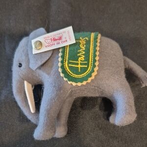 Steiff Made For Harrods Gray Elephant Plush